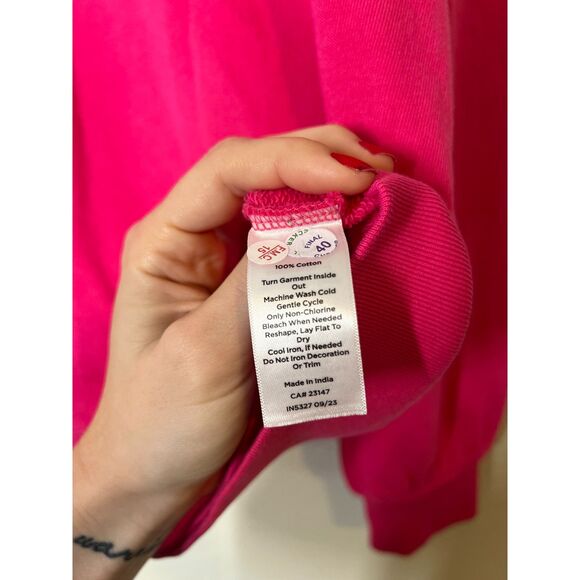 Talbots Pink Embroidered Sweatshirt - Picture 6 of 8